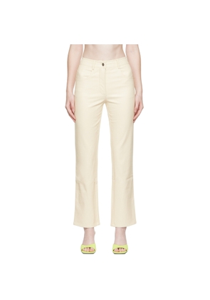 Miaou Off-White Junior Faux-Leather Pants