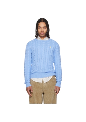 Polo Ralph Lauren Blue Cable-Knit Cotton Sweater