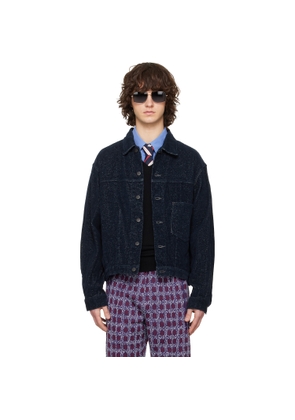 NEEDLES Navy Darts Bottom Jacket