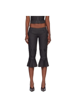 Miss Sixty Black KNWLS Edition Slit Flare Shorts