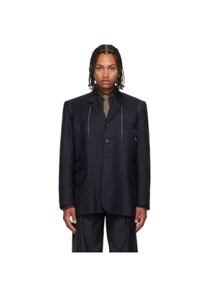 SONIA CARRASCO Navy Fundamental Blazer