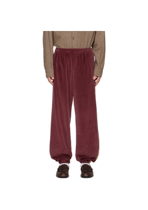 NEEDLES Burgundy Side Line Sweatpants
