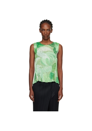 PLEATS PLEASE ISSEY MIYAKE Green Foggy Forest Top