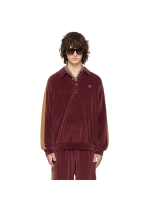 NEEDLES Burgundy Side Line Polo