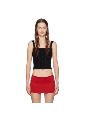 GUIZIO Black Full Length Knit Corset