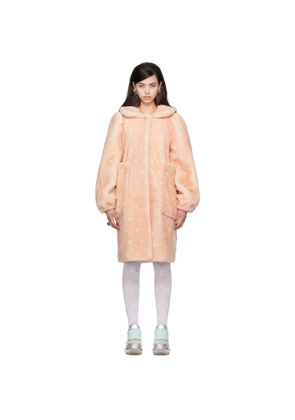 I'm Sorry by Petra Collins SSENSE Exclusive Pink JennyFax Edition Polka Dot Shearling Coat