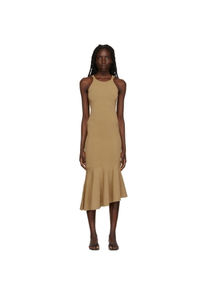 DEVEAUX NEW YORK Khaki Charlize Midi Dress