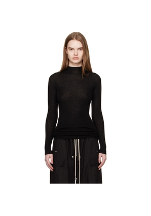 Rick Owens Black Temple LS Turtle Sweater