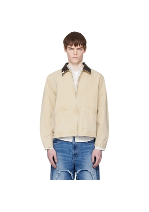 Carne Bollente Beige 'Moto Rabbit Rides Again' Denim Jacket