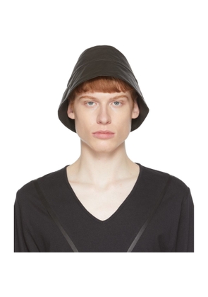 FREI-MUT Green Leather Selim Bucket Hat