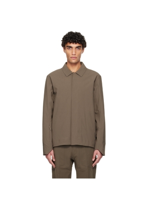Veilance Taupe Lerus Insulated Tech Wool Jacket