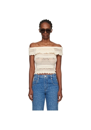 Isabel Marant Etoile Off-White Zaelle Summer Crochet Knit Top