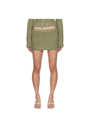 GUIZIO Green Palmyra Knit Miniskirt