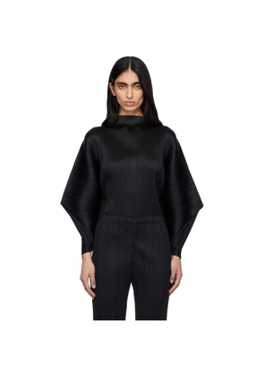 PLEATS PLEASE ISSEY MIYAKE Black Skyline Top