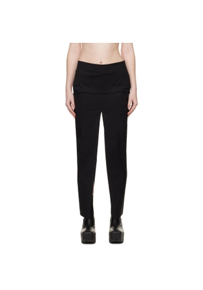 Rick Owens Black Temple Sliced Midi Skirt