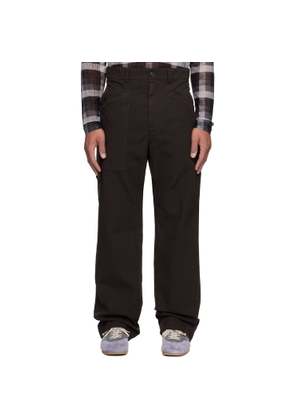 Dries Van Noten Brown Cotton Trousers