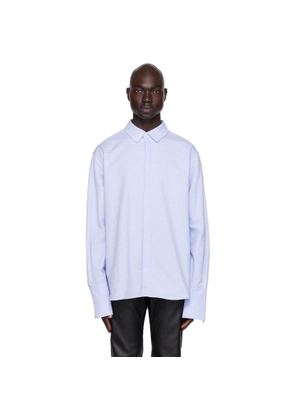 K.NGSLEY Blue Spliced Snider Shirt