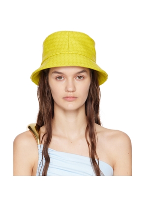 Bottega Veneta Yellow Intrecciato Bucket Hat