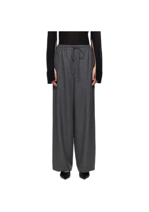 LE17SEPTEMBRE Gray Drawstring Easy Wool Trousers