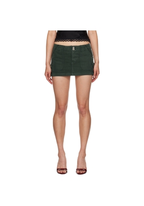 GUIZIO SSENSE Exclusive Green Anais Cargo Miniskirt