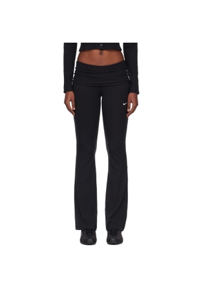 Nike Black Sportswear Chill Knit Tight Ribbed Lounge Pants
