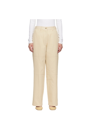 LE17SEPTEMBRE Beige Cotton Twill Work Trousers