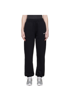 Nike Black Sportswear High-Waisted Oversized Tracksuit Pants