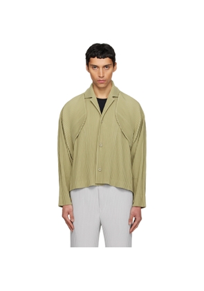HOMME PLISSÉ ISSEY MIYAKE Beige 'Cover and Fold' Jacket