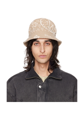 Rhude Beige Knit Bucket Hat