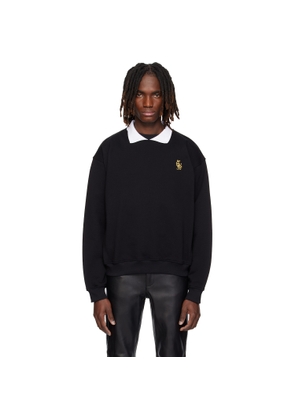 Ernest W. Baker Black & White Golf Long Sleeve Polo