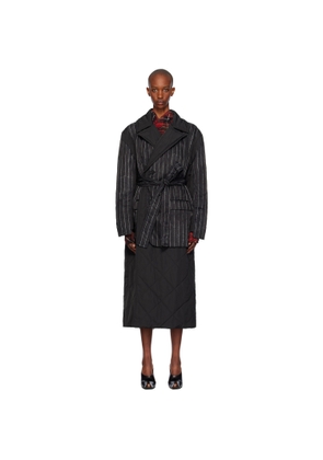 Jean Paul Gaultier Black Pinstripe Coat