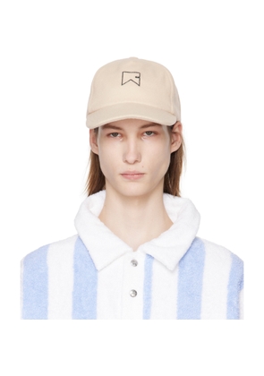 Rhude Beige Cashmere Chevron Logo Cap