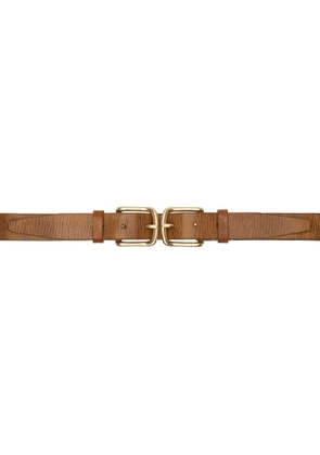 R13 Brown Double Buckle Belt