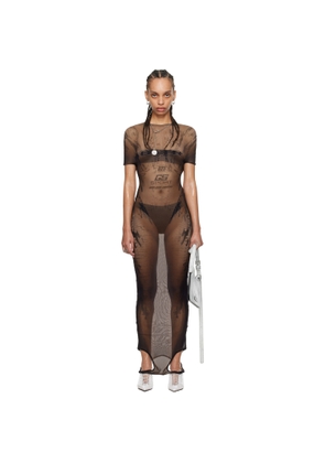 Jean Paul Gaultier Brown Shayne Oliver Edition 'GS Sport' Maxi Dress
