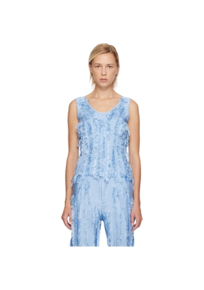 Edward Cuming Blue Scratch The Itch Tank Top