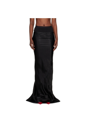 Rick Owens Black Temple Slim Long Coda Maxi Skirt
