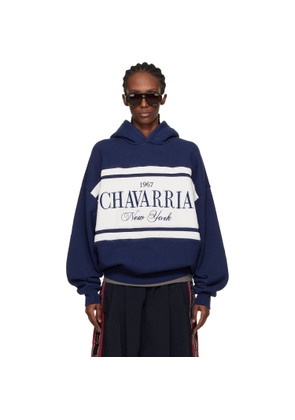 WILLY CHAVARRIA Navy 'Chavarria' Stripe Gilroy Hoodie