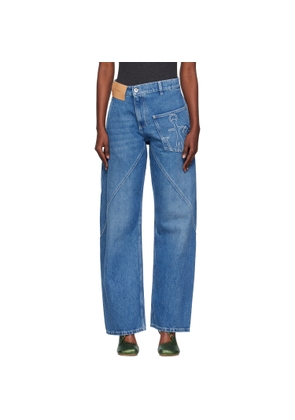 JW Anderson Blue Twisted Workwear Jeans