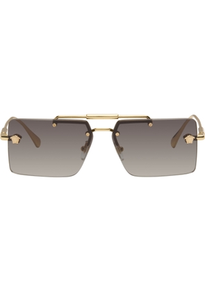 Versace Gold Rimless Sunglasses