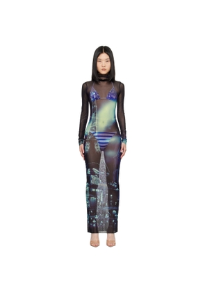 Jean Paul Gaultier Blue 'The Pigalle' Maxi Dress