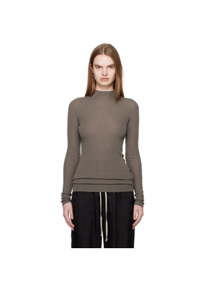 Rick Owens Gray Temple LS Turtle Sweater