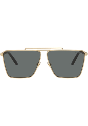 Versace Black Tubular Greca Sunglasses