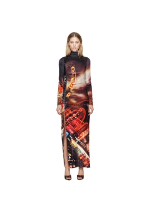 Jean Paul Gaultier Black & Red 'The Velvet Pigalle' Maxi Dress