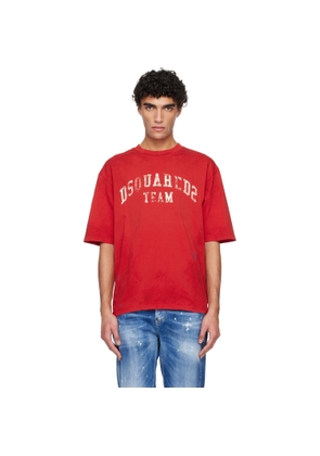 Dsquared2 Red Loose Fit T-shirt