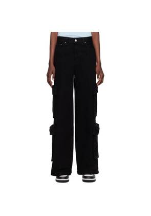 AMIRI Black Baggy Cargo Jeans