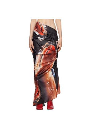 Tara Hakin SSENSE Exclusive Red Mermaid Maxi Skirt