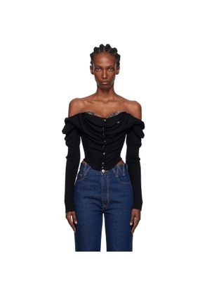 Vivienne Westwood Black Bea Corset Cardigan