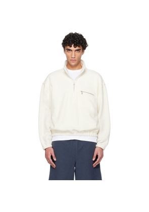 Rier White Fleece Sweater
