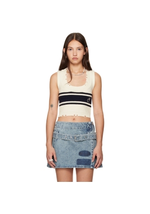 AMBUSH Off-White Destroyed Rib Round Neck Vest