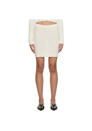 Filippa K Off-White Rib Miniskirt